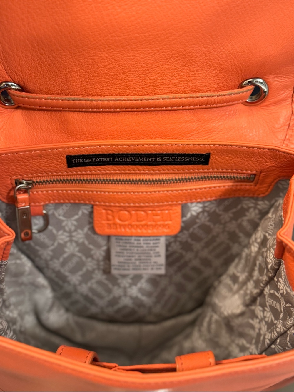 BODHI Vibrant Orange Leather Handbag - Registered Serial BBW00008696 - Picture 5 of 16